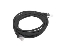 Kabel Lanberg Patchcord kat.5e 3M UTP czarny sieciowy RJ45