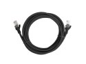 Kabel Lanberg Patchcord kat.5e 3M UTP czarny sieciowy RJ45