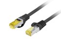 Patchcord Lanberg kat.6a S/FTP LSZH 0.5m czarny Fluke passed