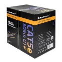 Kabel UTP Qoltec CAT5E 305m do sieci komputerowej i CCTV