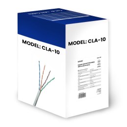 Kabel LAN UTP 100 Mb/s 305 m szary drut bez ekranowania