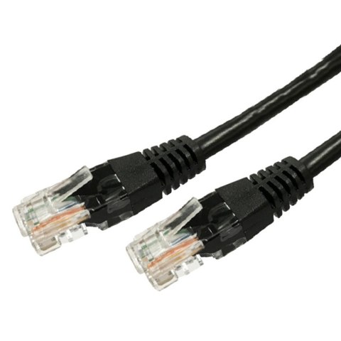 TB Kabel Patchcord miedziany kat.6 RJ45 UTP 7.5m czarny sieciowy
