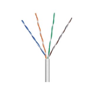 Kabel Techly U/UTP Cat5e 4x2 305m 100% miedź szary sieciowy