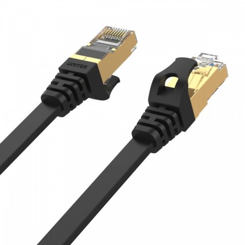 Unitek Patchcord CAT.7 SSTP 3m płaski kabel sieciowy RJ45 czarny