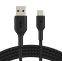 Belkin Kabel Braided USB-C do USB-A 3m czarny wytrzymały