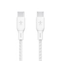 Belkin Kabel USB-C 100W 3m biały podwójnie pleciony do laptopa