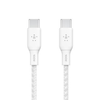 Belkin Kabel USB-C 100W 3m biały podwójnie pleciony do laptopa