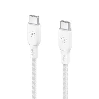 Belkin Kabel USB-C 100W 3m biały podwójnie pleciony do laptopa