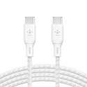 Belkin Kabel USB-C 100W 3m biały podwójnie pleciony do laptopa