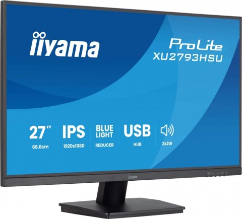 Monitor IIYAMA ProLite XU2793HSU-B7 27 IPS 100Hz FlickerFree z hubem USB