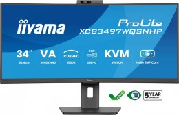 Monitor IIYAMA 34 XCB3497WQSNPH-B1 zakrzywiony VA UWQHD z kamerą