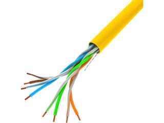 Kabel LAN Lanberg UTP 100Mb/s 305m drut cca żółty