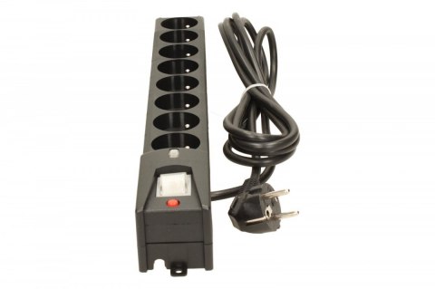 Listwa przeciwprzepięciowa Lestar LXA 816 czarna 8 gniazd 3m z wyłącznikiem
