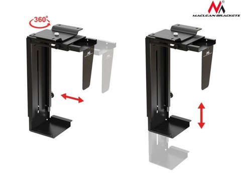 Uchwyt do komputera Maclean MC-713 B czarny biurkowy