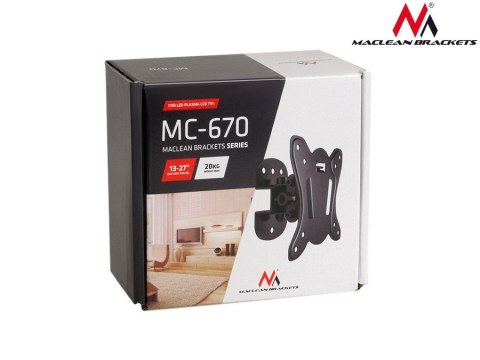 Uchwyt do telewizora Maclean MC-670 13-27 cali max 20kg VESA 100x100
