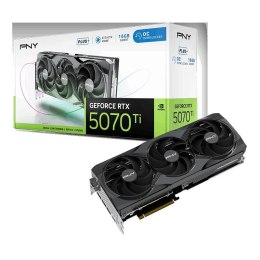 Karta graficzna PNY GeForce RTX5070 Ti+ OC 16GB DDR7 wydajna do gier