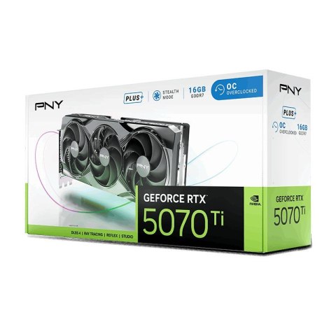 Karta graficzna PNY GeForce RTX5070 Ti+ OC 16GB DDR7 wydajna do gier