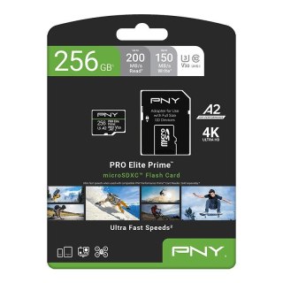 Karta pamięci microSDXC PNY Elite Prime 256GB szybka z adapterem SD