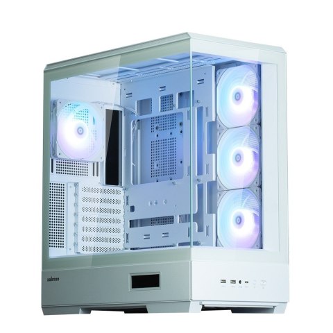 Obudowa Zalman P50 DS White Midi Tower ARGB z hartowanym szkłem