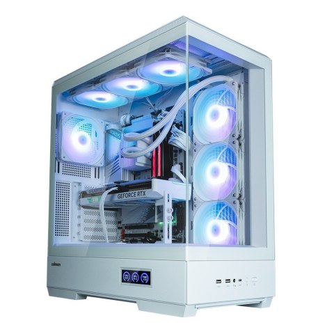 Obudowa Zalman P50 DS White Midi Tower ARGB z hartowanym szkłem