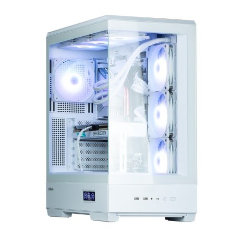 Obudowa Zalman P50 DS White Midi Tower ARGB z hartowanym szkłem