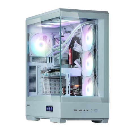 Obudowa Zalman P50 DS White Midi Tower ARGB z hartowanym szkłem