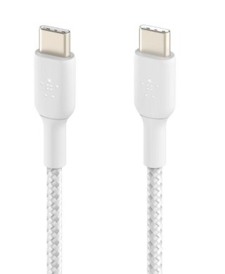 Belkin Kabel Braided USB-C 1m szybkie ładowanie biały