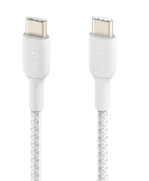 Belkin Kabel Braided USB-C 1m szybkie ładowanie biały
