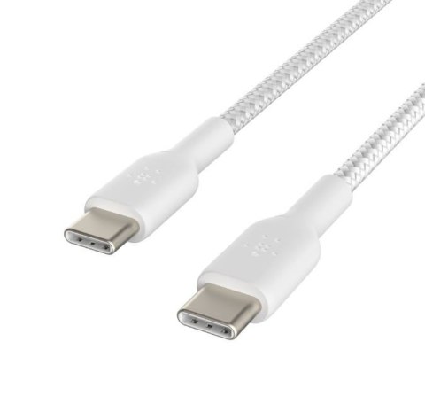 Belkin Kabel Braided USB-C 1m szybkie ładowanie biały
