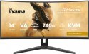 Monitor IIYAMA G-Master 34 UWQHD 240Hz zakrzywiony gamingowy z KVM