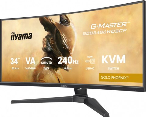 Monitor IIYAMA G-Master 34 UWQHD 240Hz zakrzywiony gamingowy z KVM