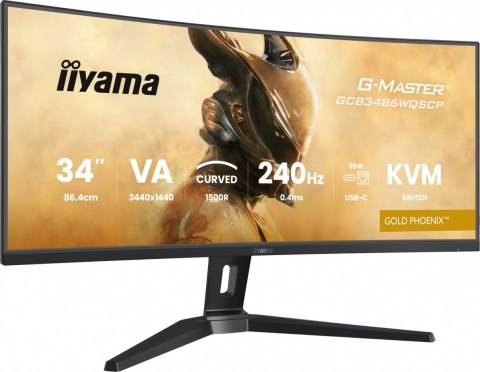 Monitor IIYAMA G-Master 34 UWQHD 240Hz zakrzywiony gamingowy z KVM