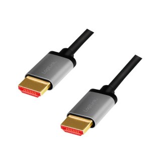 Kabel HDMI 2.1 LogiLink 8K 60Hz aluminiowy 3m wysoka szybkość transmisji