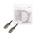 LogiLink Kabel HDMI 4K 60Hz srebrny aluminiowy 2m pozłacany do wideo