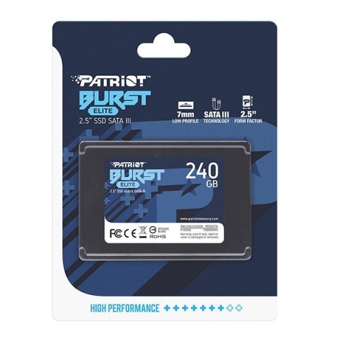 Dysk SSD Patriot Burst Elite 240GB 2.5 SATA III 450MB/s szybki