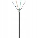 Kabel Techly U/UTP CAT 5e zewnętrzny 100 m do sieci LAN czarny