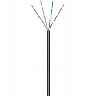 Kabel Techly U/UTP CAT 5e zewnętrzny 100 m do sieci LAN czarny