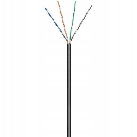 Kabel Techly U/UTP CAT 5e zewnętrzny 100 m do sieci LAN czarny