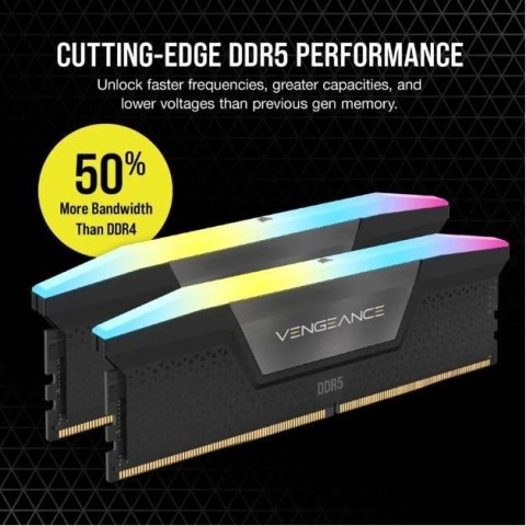 Pamięć Corsair DDR5 VENGEANCE RGB 64GB 6000MHz CL30 dla AMD