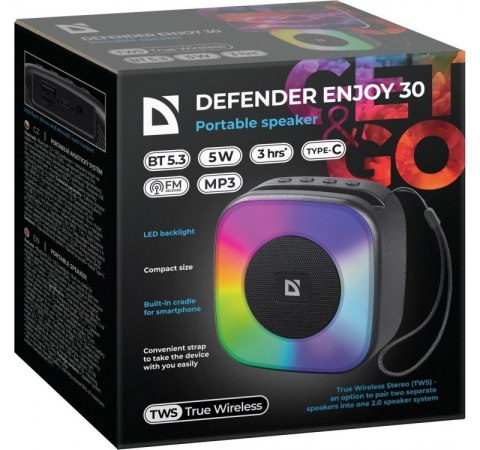 Głośnik Bluetooth Defender ENJOY 30 5W przenośny z LED MP3
