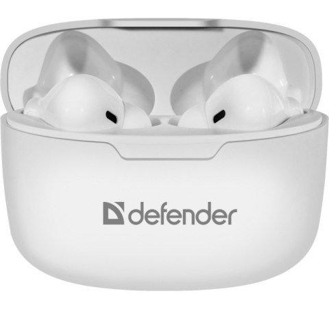 Słuchawki douszne bezprzewodowe Defender Twins 903 białe Bluetooth stereo