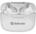 Słuchawki douszne bezprzewodowe Defender Twins 903 białe Bluetooth stereo