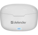 Słuchawki douszne bezprzewodowe Defender Twins 903 białe Bluetooth stereo