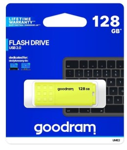 Pendrive GOODRAM UME2 128GB USB 2.0 żółty z dożywotnią gwarancją