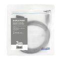 LogiLink Kabel DisplayPort 1.2 do DVI 3m czarny wideo