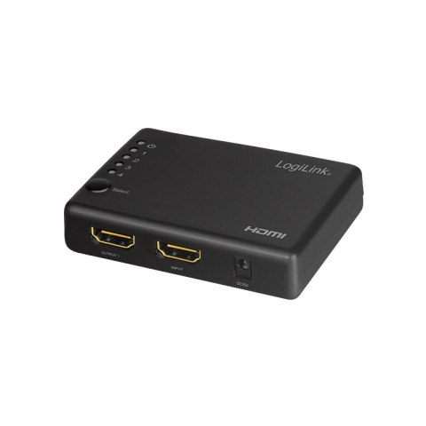 LogiLink Splitter 4xHDMI 4K 30Hz czarny z dźwiękiem HD