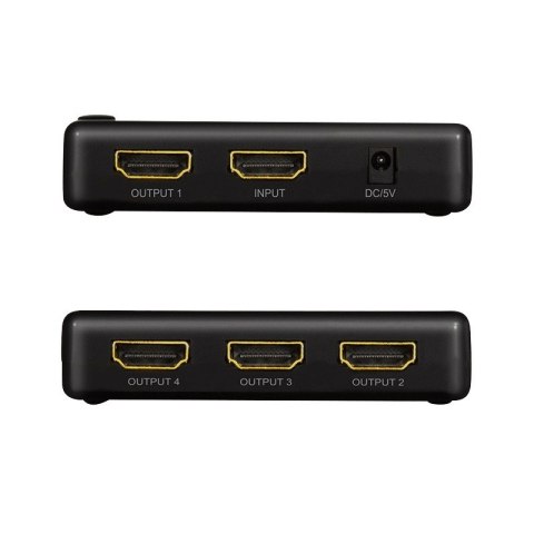 LogiLink Splitter 4xHDMI 4K 30Hz czarny z dźwiękiem HD