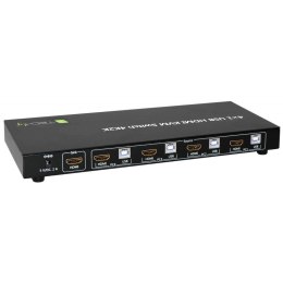 Techly 4-portowy przełącznik KVM HDMI USB 4x1 z audio 4K