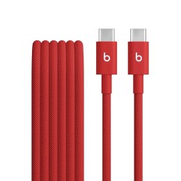 Kabel Beats USB C do C 1.5m czerwony tkany do ładowania