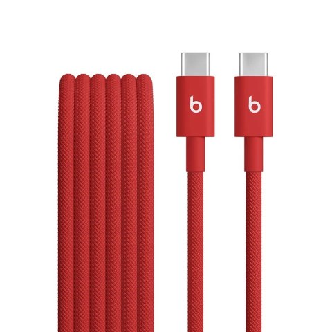 Kabel Beats USB C do C 1.5m czerwony tkany do ładowania